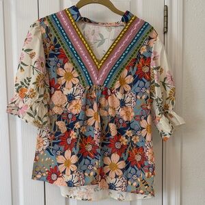 Floral Multicolor Women's Top